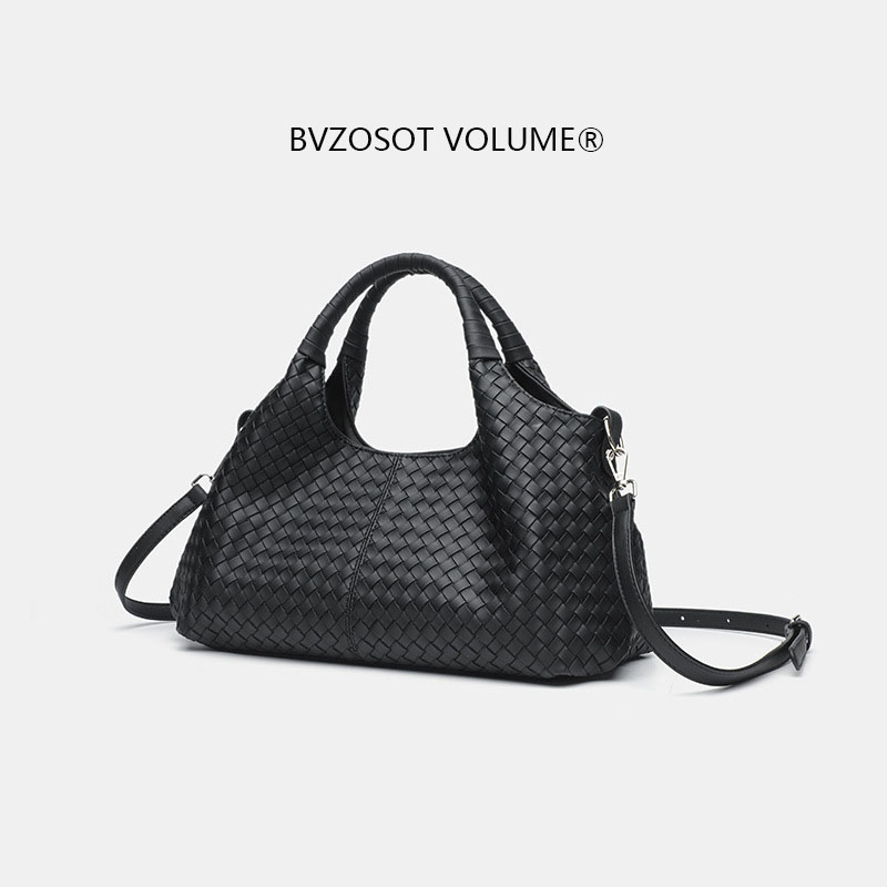 Women's woven handbag lazy style commuter bag large-capacity shoulder bag niche retro design crossbody bag