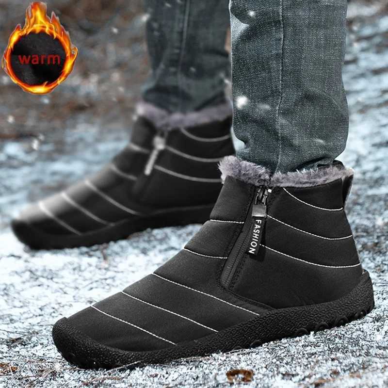 Winter Outdoor Snow Boots Hiking Shoes Mens Ski Shoes HighTop Cotton Shoes ColdProof Outdoor Sneakers Waterproof Nonslip C251014