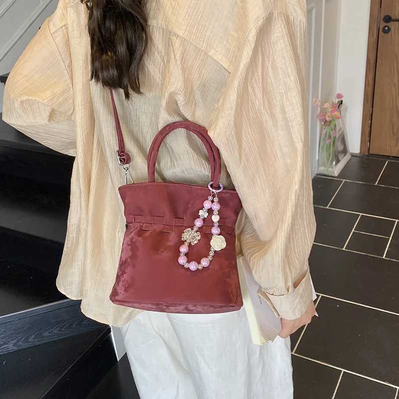 Korean Versi Handbag Bag Wens 2025 New Fi Cmuter Shoder Bag Bucket Cmuter Messenger Bag D251014