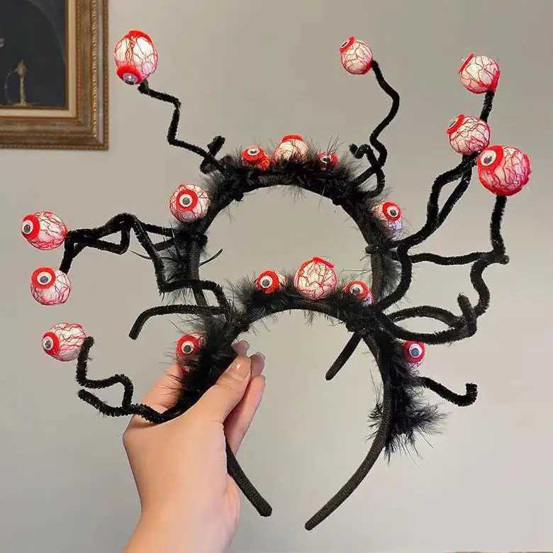 New Halloween Horror Eyeball Hair Band Ornament Adult Childrens Eyeball Hair Clasp Ghost Festival Party Props Headband Dress Up C251014