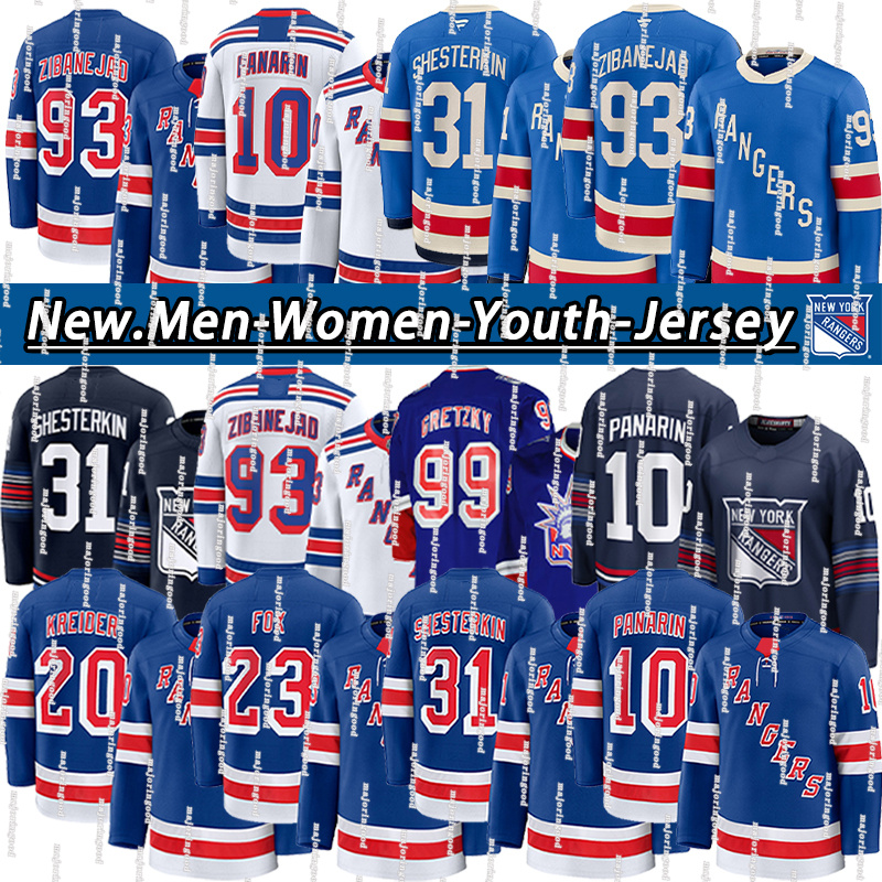 NY Ranger 2025-26 Centennial Hockey Jersey Matt Rempe Mika Zibanejads Adam Fox Will Cuylle Artemi Panarin J.T. Miller Ryan Lindgren Shesterkin Brett Berard