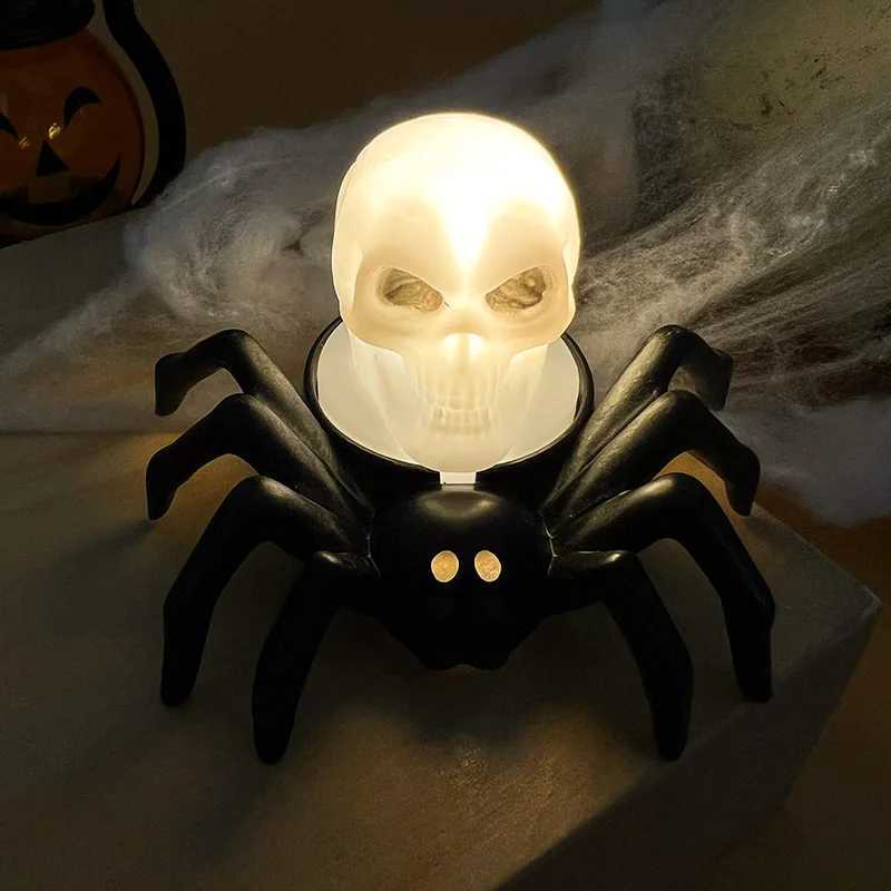 Halloween Decorations LED Candle Light Plastic Spider Skull Lamp for Home Bar Haunted House Halloween Party Decor Horror Props C251014