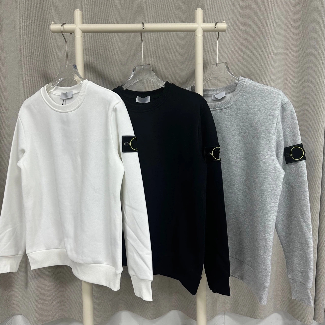 Men's Hoodies Designer Letter Print Stone Hoodies High Quality Solid Color Casual Cotton Autumn Fashion Pullover Warm Sweatshirt