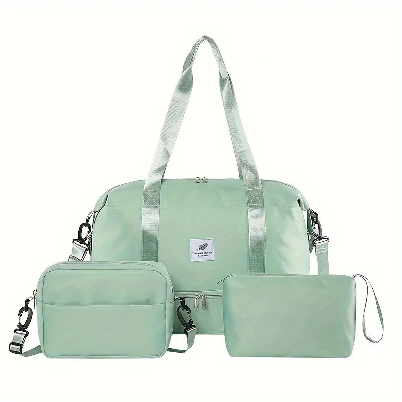 3PCS nylon travel bag set largecapacity fashionable luggage bag sports and fitness bag crossbody bag suitable for daily use 251009