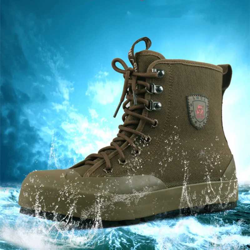 Couple Antipuncture Hightop Hiking Shoes Mens Canvas Training Sneakers Site Labor Rubber Boots Outdoor Climbing Ankle Botas C251014