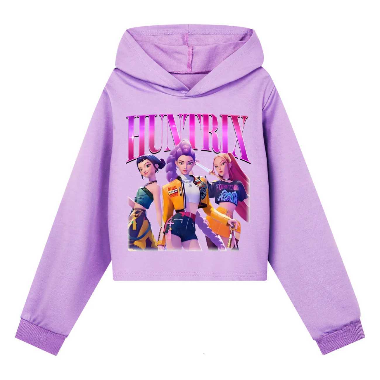 KPop Demon Hunters Huntrix Hoodies Sweatshirts Child Clothing Sets Child Girl Tops Pants 2 Pcs Suits Kids Teens Tracksuits Set X251014