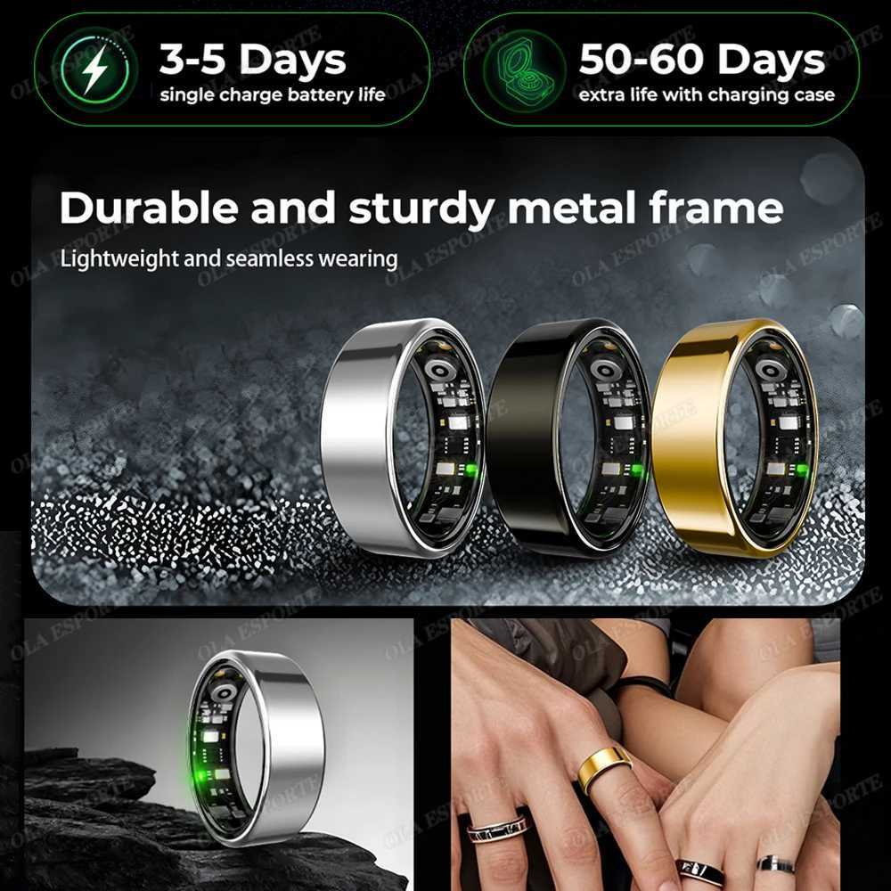New R09 Smart Ring Men Wen with Charging Case Rate Blood OxygenSkin Temperature Monitor5ATM Waterproof For Android IOS Y251014