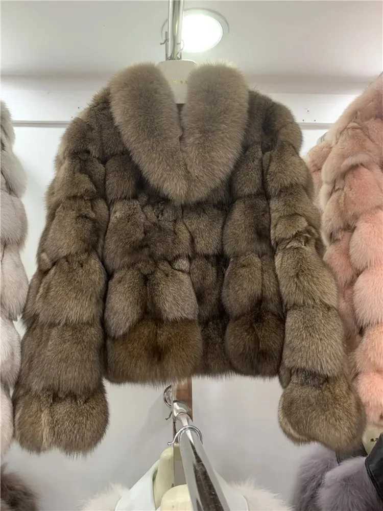 Hot sales Fashion Lady Short Style Genuine Fox Fur Outerwear Winter Women Real Fox Fur Coat Thick Warm Natural Fox Fur Jackets H251014