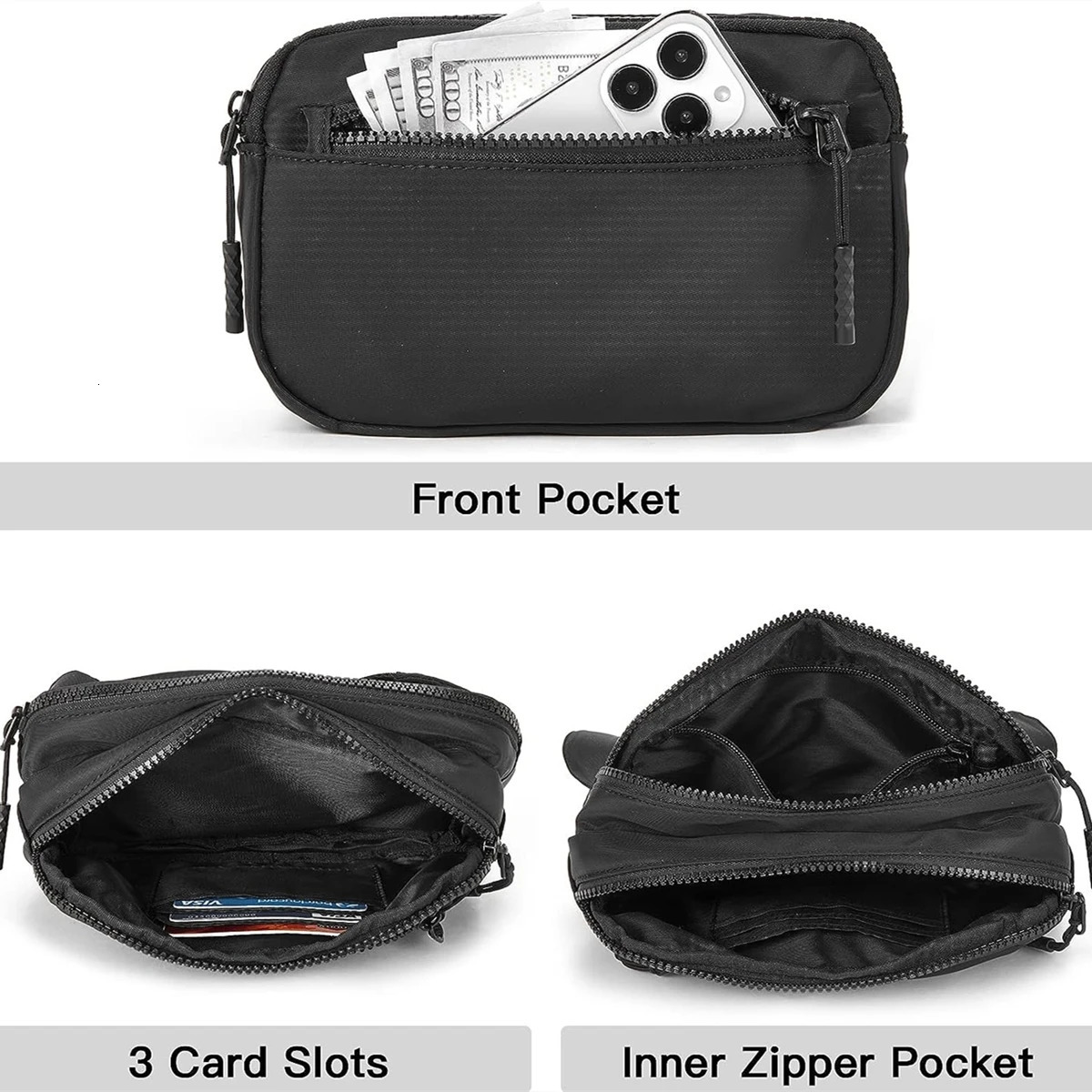 1pc Multifunctional Storage Bag With 4 Zipper Pockets And Adjustable Strap Lightweight Crossbody Bags For Outdoor Camping Ru 251014