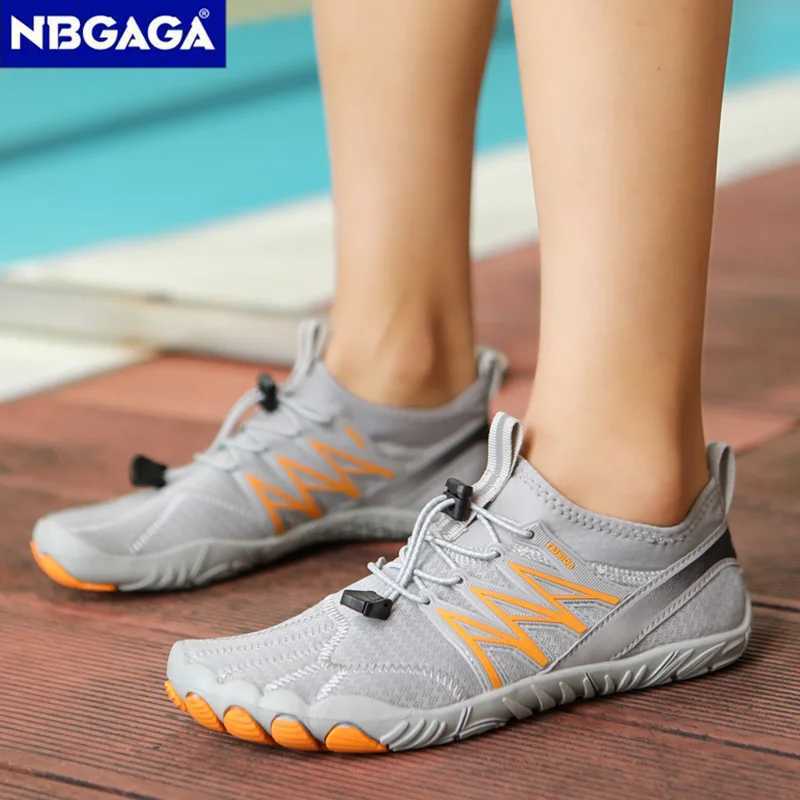 Men Water Sports Shoes Quick Dry NonSlip Five Finger Shoes Outdoor Wading Swimming Barefoot Aqua Shoes Lightweight Sneakers C251014