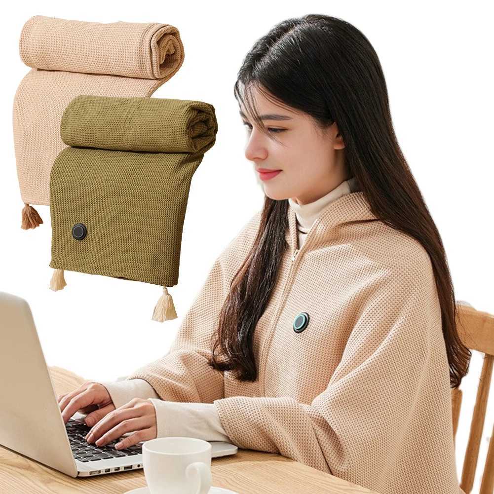 Wearable USB Electric Heated Blanket 3 Heating Levels Heated Shawl Portable Body Warmer Blanket for Home Office Heated Blanket Y251014