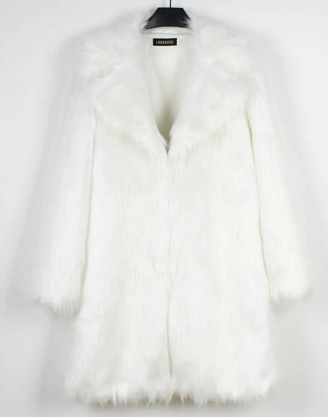 2025 Winter Black White Fur Coat Man Winter Warm Faux Fur Long Jacket Outerwears Outdoor Casual Fur Cardigan W251014