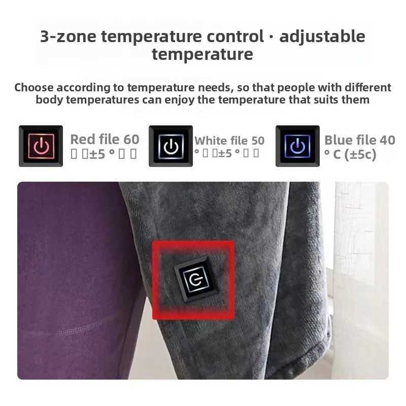 Wearable Electric Heating Blanket Shawl 3 Heat Levels USB Powered Coral Velvet 8 Zone Fast Warming Throw for Home Office Y251014