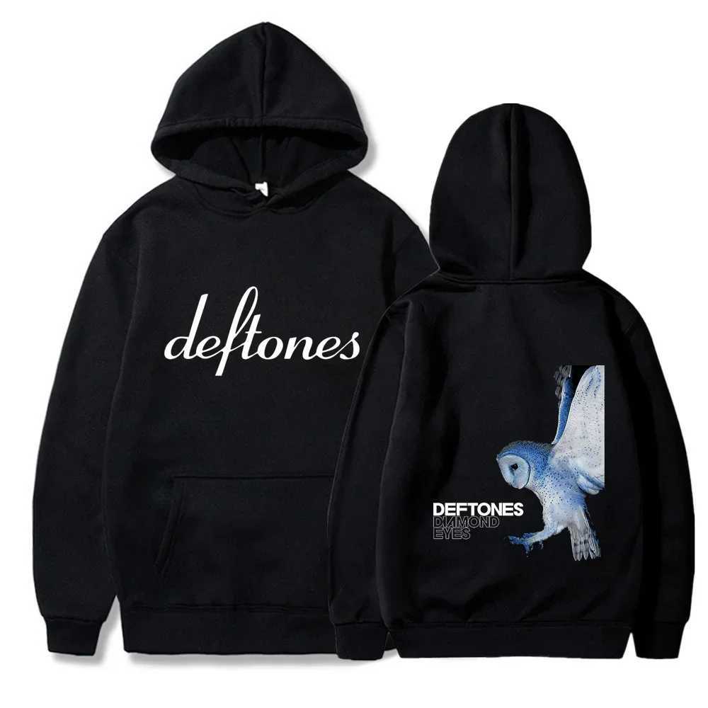 2025 Deftones Hoodie Autumn Winter Casual Loose ONeck Long Sleeve Hoodie Men Women Fashionable Warm Fleece Sweatshirts Unisex J251014