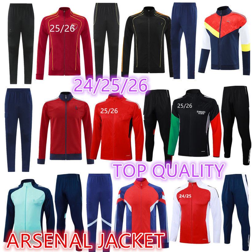 25 26 man arsen gunner TRACKSUIT JACKET LONG ZIPPER TRACKSUIT soccer MARTINELLI ROWE SAKA 2025 2026 football PEPE ODEGAARD Nketiah G.JESUS FABIO MAN TRAINING SUIT SET