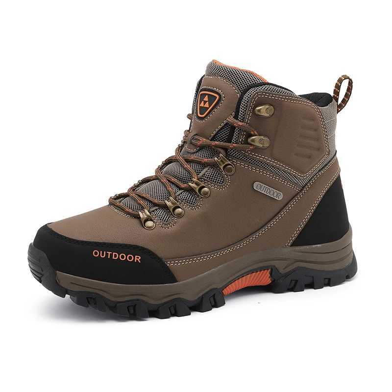 Mens Waterproof Hiking Boots Nonslip Comfortable Outdoor Trekking Camping Trail Sneakers Mid Top Ankle Boots Climbing Shoes C251014
