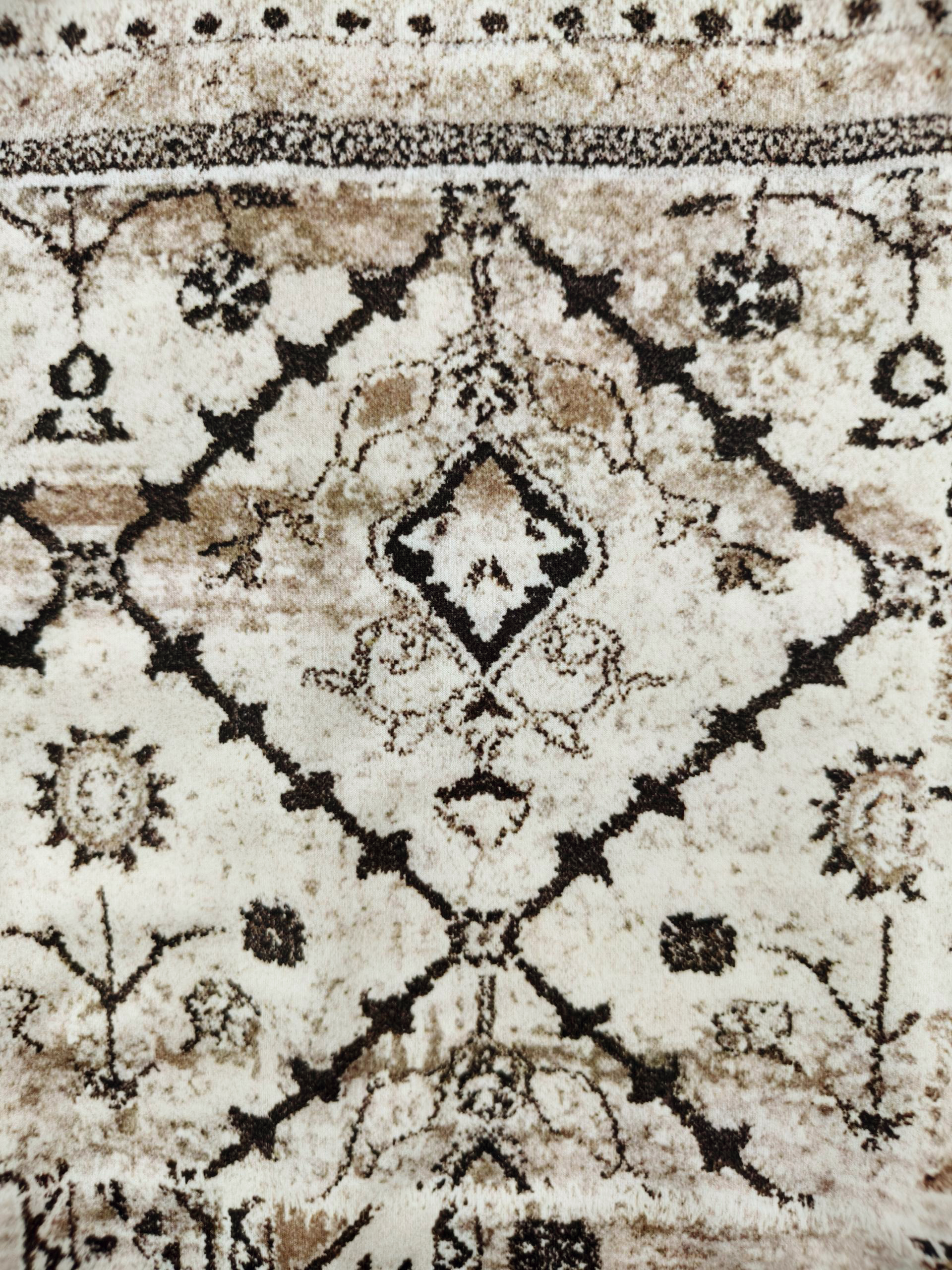 Women's Autumn Winter Fashion Mom's New Retro Khaki Ethnic Printed Maxi Dress - Suitable for Outing & Daily Wear-CF56317