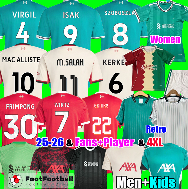 2025 2026 ISAK EKITIKE WIRTZ DIOGO J. KERKEZ FRIMPONG Soccer Jerseys 25 26 Kit Football Shirt 24 25 Fans Player maillot de Foot men kids football kits tops