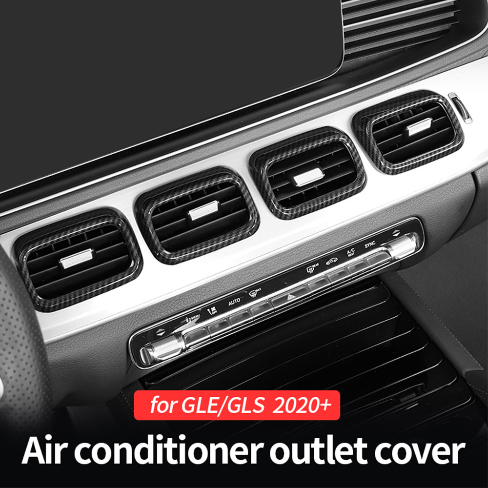 Car Central Control Air Outlet Frame Carbon Fiber Cover Trim for Mercedes-Benz GLE Class W167 GLE350 C167 53 63 AMG S GLS450 580 GLS63 AMG X167 Interi