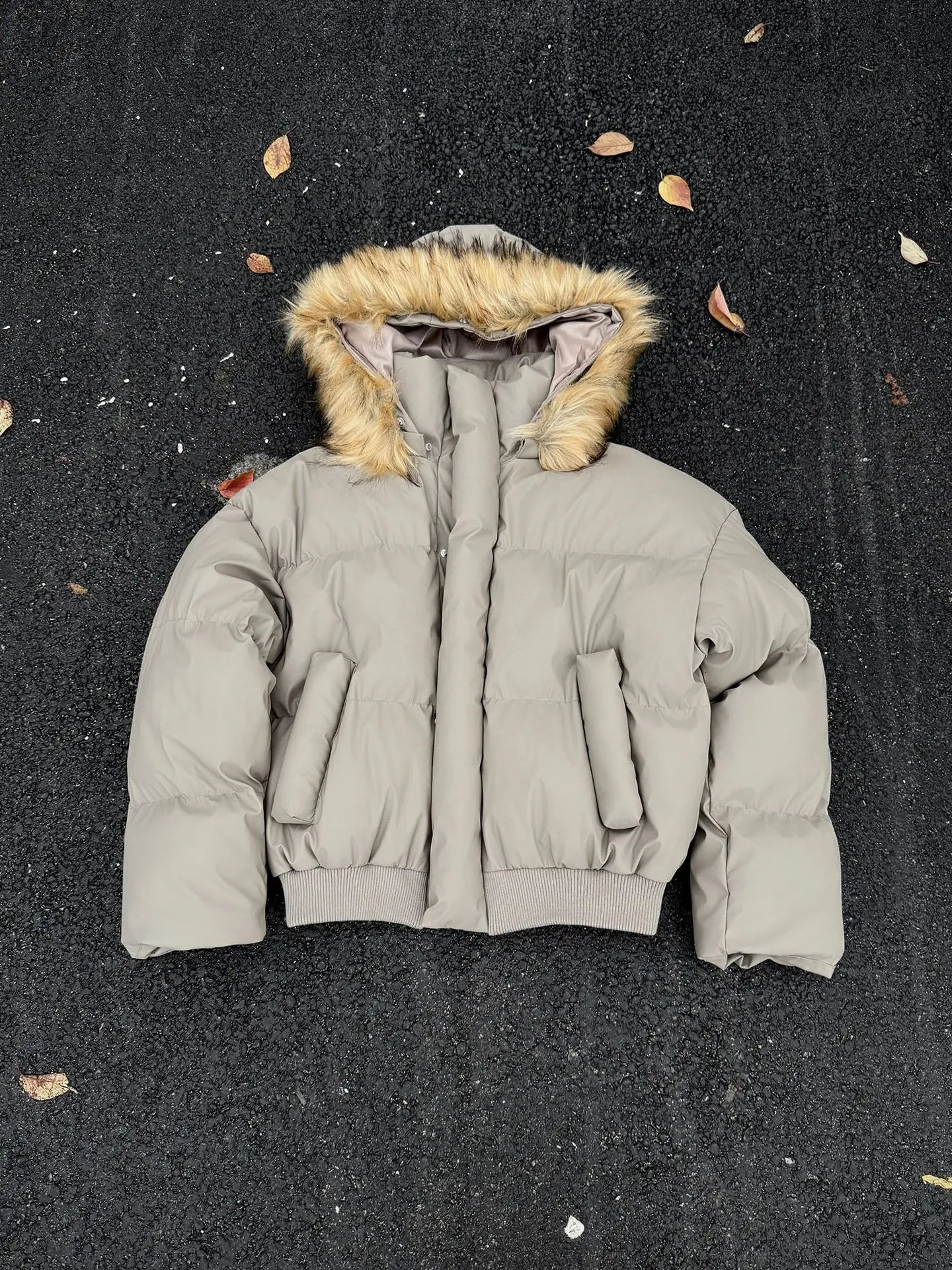 Mens Fashion Winter Warm Puffy Parkas With Removable Fur Collar Cotton Padded Thick Thermal Puffer Overcoat Jacket Outerwear 251011