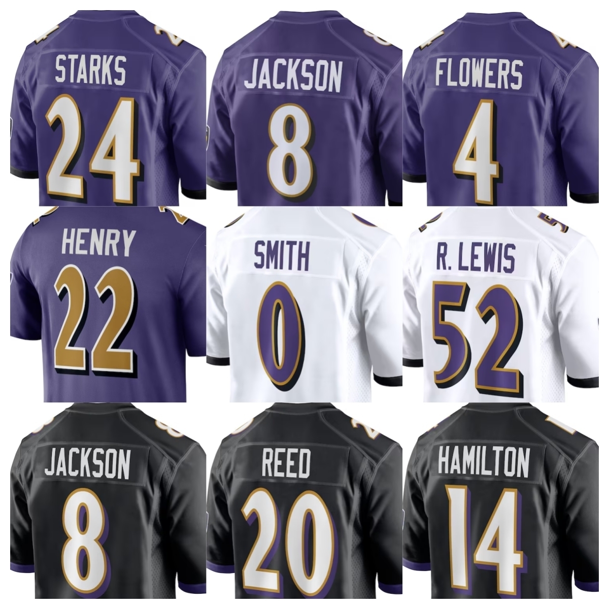Ravens Jersey Football Lamar Jackson Derrick Henry Mark Andrews Tyler Loop Rashod Bateman Devontez Walker Trenton Simpson Chidobe Awuzie Tavius Robinson Youth Men