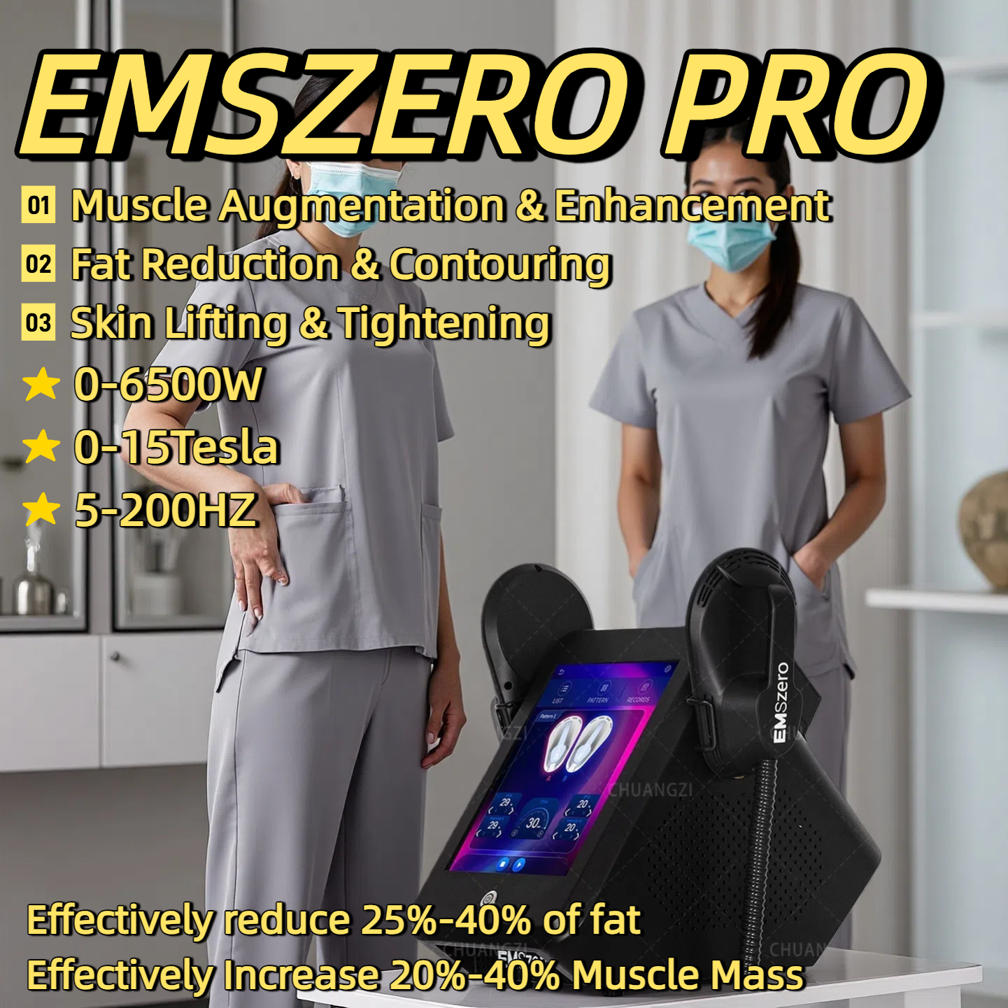 Hot EMS RF Slimming Machine EMSzero Electro Magnetic Stimulation Body Sculpting and Muscle Building Machine Weight Loss Fat Loss Machine 6500W CE/ROHS