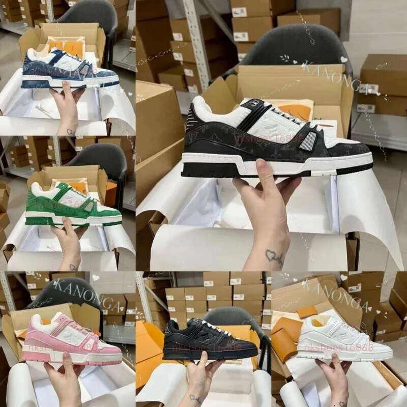 Skate Designer Sneakers Mens Trainers Sneaker Casual Runner Shoe Outdoor Leather Flower Skates Tennis Women Fashion Men Shoes 35-45 888