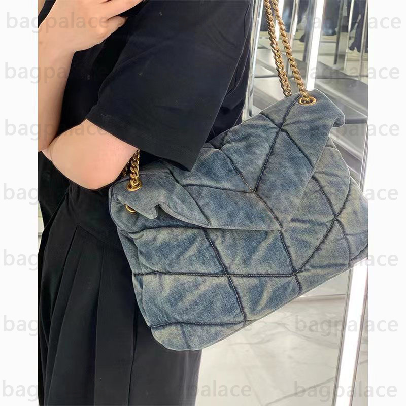 Denim Bag Luxury Designer Bag Blue Jean Shoulder Bag Women Loulou Puffer Suede Designer Bags Black Leather Crossbody Handbag Purse Lady Chain Strap Cross body Best