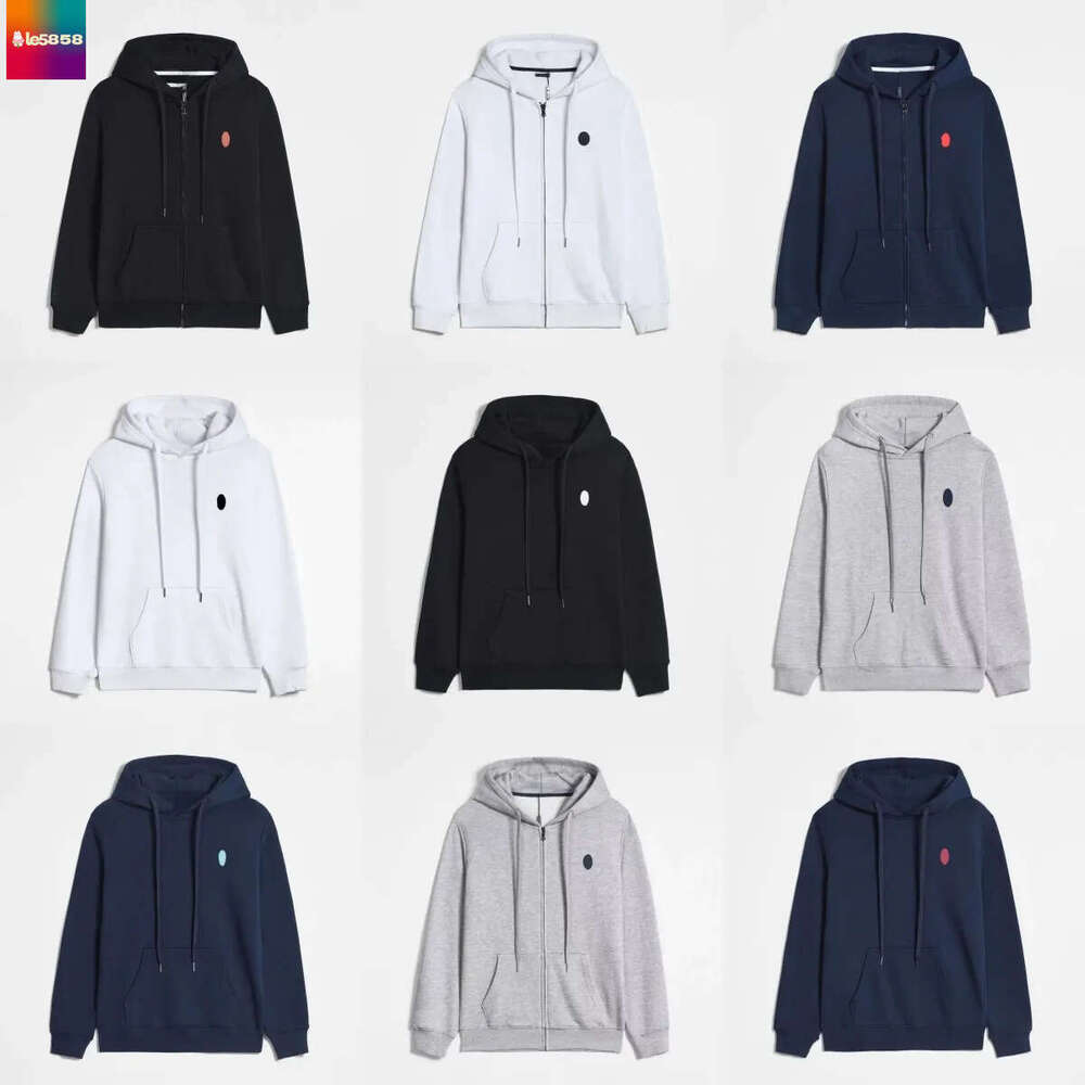 Designer Men's Hoodies Small Horse Embroidery Zip Up Cotton Causal O-Neck Jacket Polo Jackets Women Autumn Winter Sweatshirt