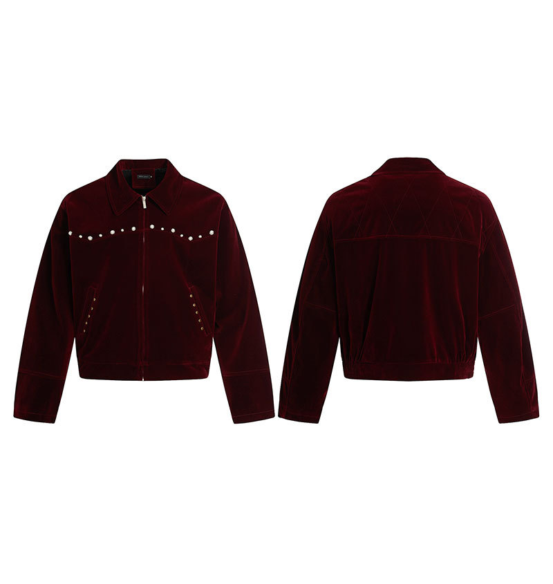 Men's Jackets Retro Camouflage Leaf Jacket Y2K Coats Mens Womens Harajuku Hip Hop Letter Patchwork Oversized Pearl Red Suede And Black Multi-pock