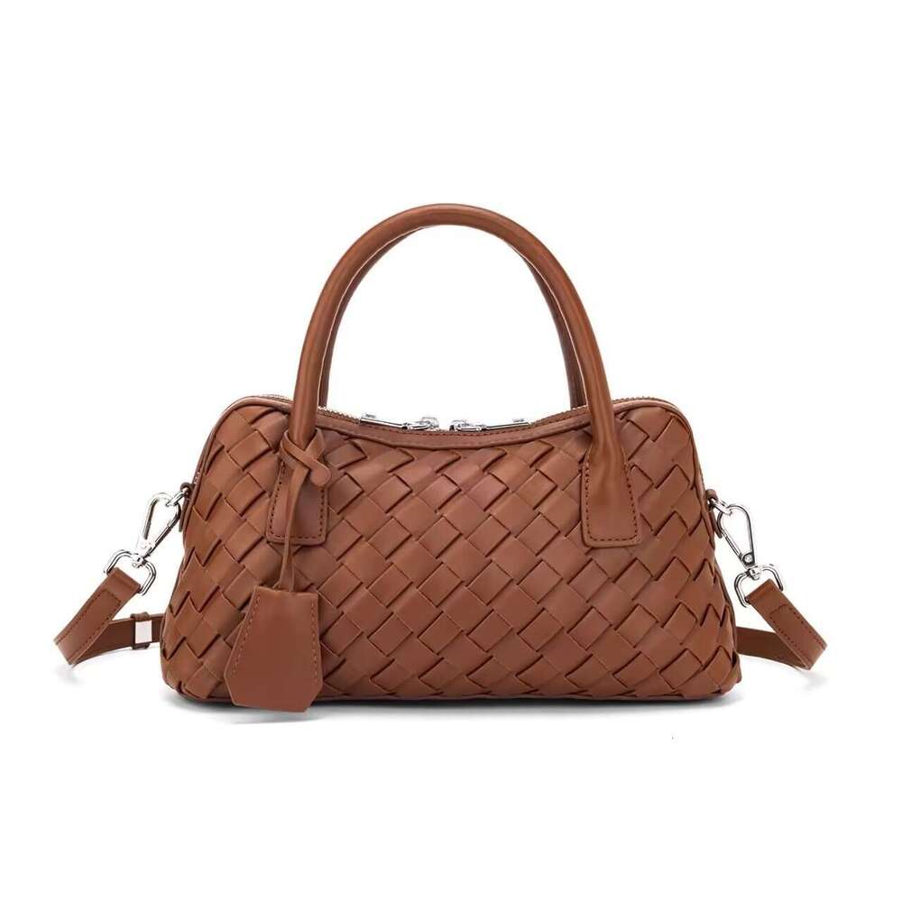 Luxury bag New Handmade Bowling Ball Woven High end Fashion Women s Handbag Tote Shoulder Crossbody Bag
