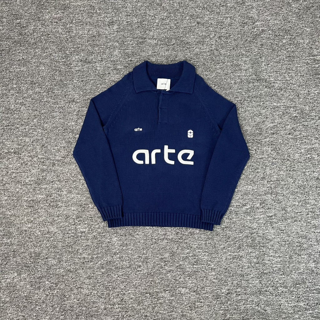 Designer Men's Hoodies Arte Knit sweater 1:1 High Quality designer shirt Lapel Pullovers Casual short sleeve shirt mens tracksuit coat Cotton pan