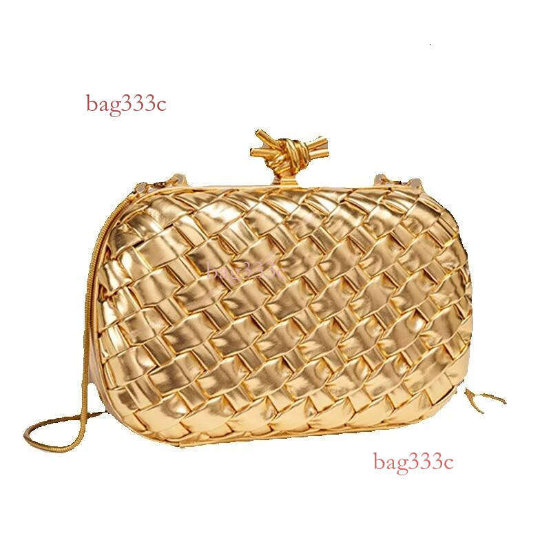 Handwoven Light Luxury Style Clutch Evening For Women Fashion Trend New Round Box Exquisite Shoulder Bag Cowhide Woven Bag