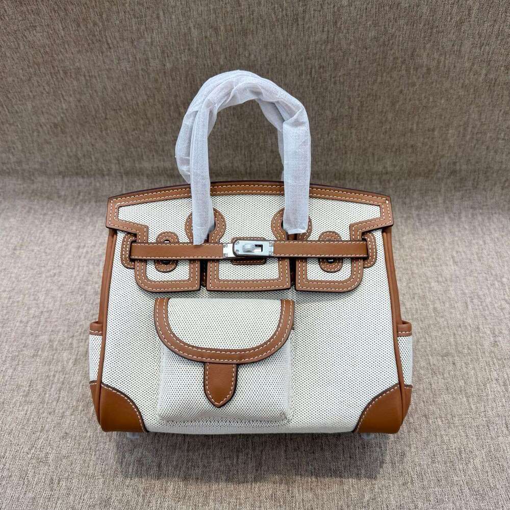 Luxury bag Fashion Top Layer Swift and Canvas Women s BK Cargo Genuine Leather Handbag Casual Bag Trendy