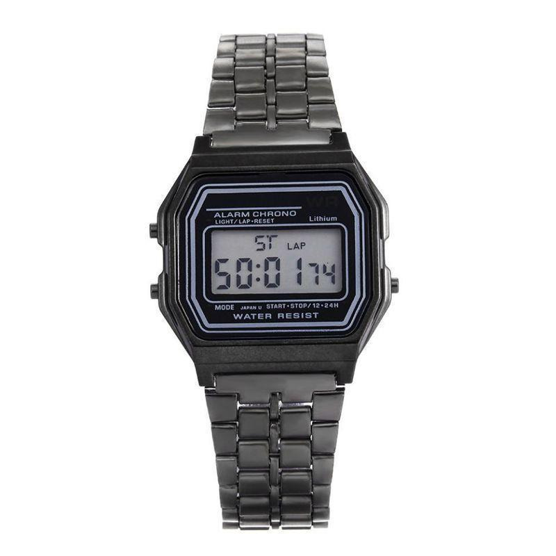 Explosive LED electronic watch ultra-thin gold and silver cold light watch F91W steel strip multifunctional electronic watch