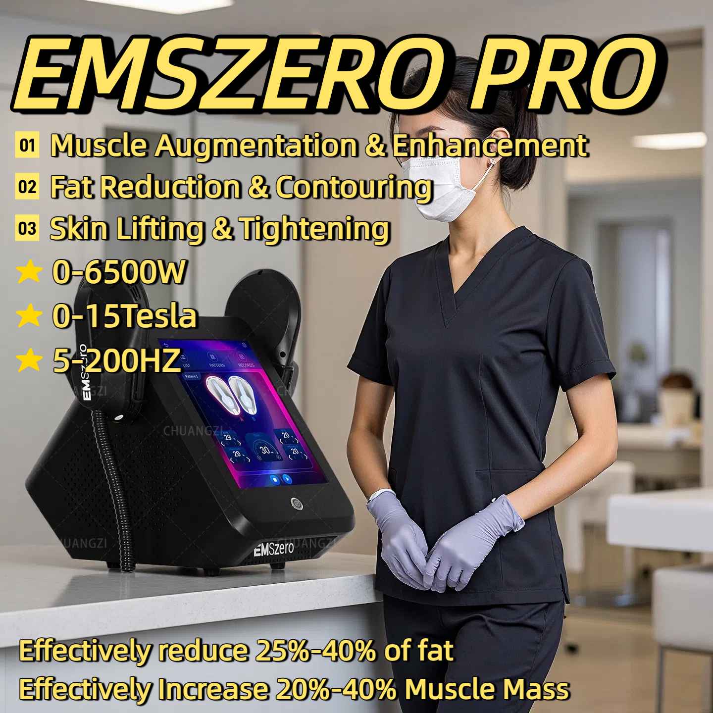 Hot EMSzero RF EMS Weight Loss Slimming Machine Electro Magnetic Stimulation Body Sculpting And Muscle Building Machine 2/4/5 Handles 6500W HIEMT Mach