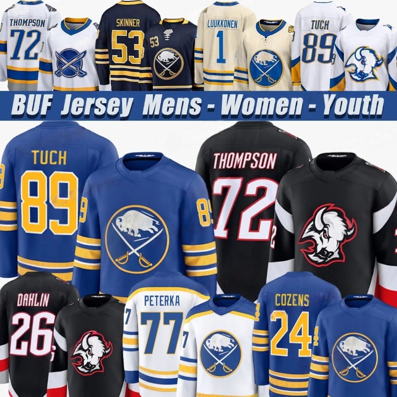 72 Tage Thompson Alex Tuch Rasmus Dahlin Sabres 27 Devon Levi JJ Peterka Jason Jersey Zucker Ryan McLeod Honor Hockey Jerseys 25new kids