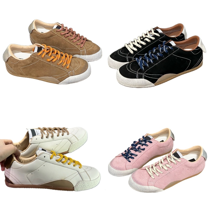 Casual shoes vintage women designer shoes luxury letter skate shoes lace up sneakers ruber sole platform shoes classic dirty running shoes round toe non slip outdoor