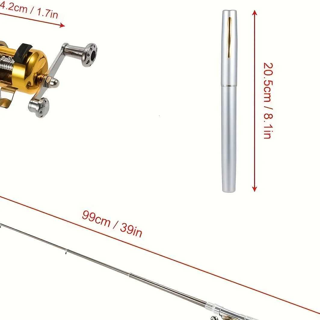 A small compact penshaped ket fishing rod with a spool reel suitab for fishing in small spaces Y251014