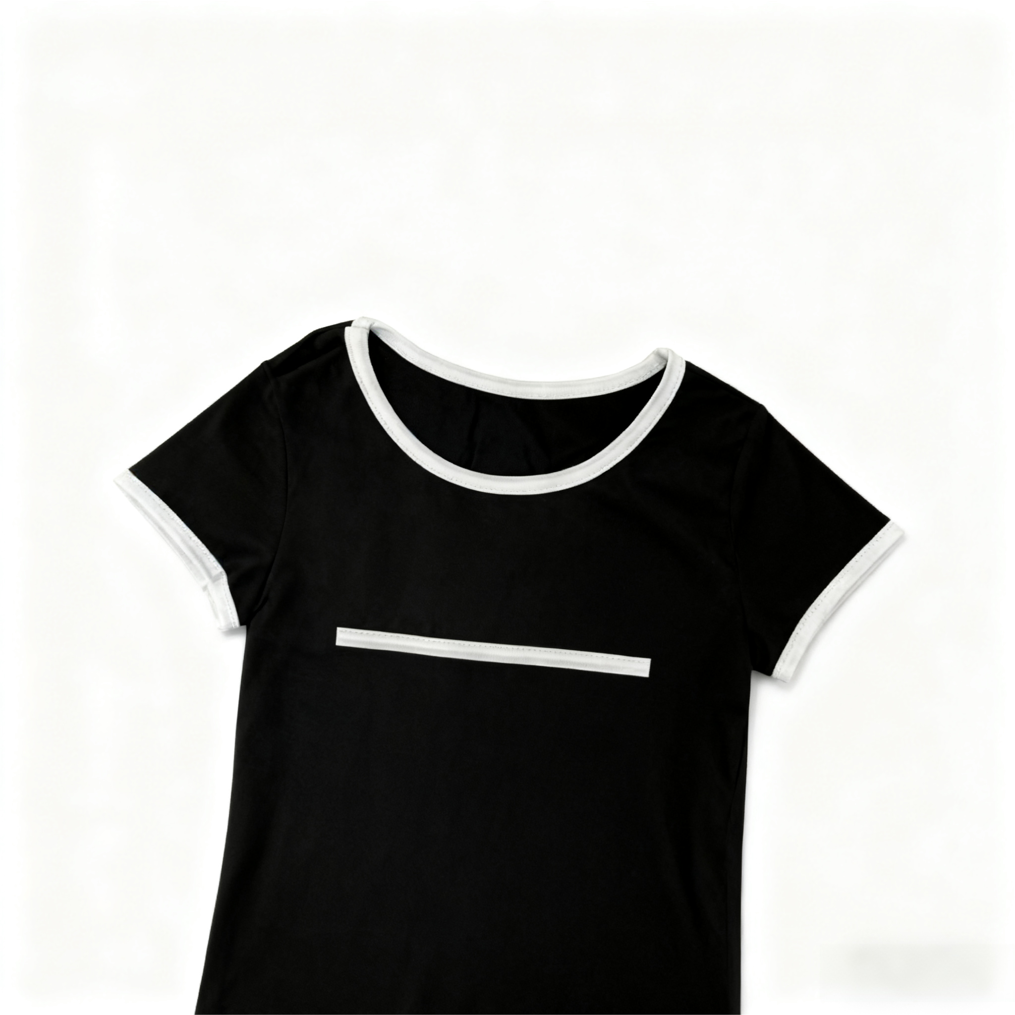 Women's Autumn French Elegant Black & White Contrast Long-Sleeve T-Shirt - Casual & Versatile Top-SZ25128