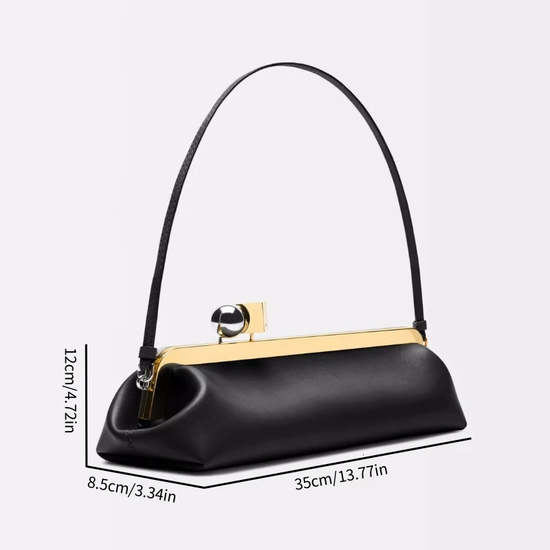 Long Clutch Bag with Removable Shoulder Strap Womens Fashionable Baguette Clip Handbag Purses for Ladies 251014