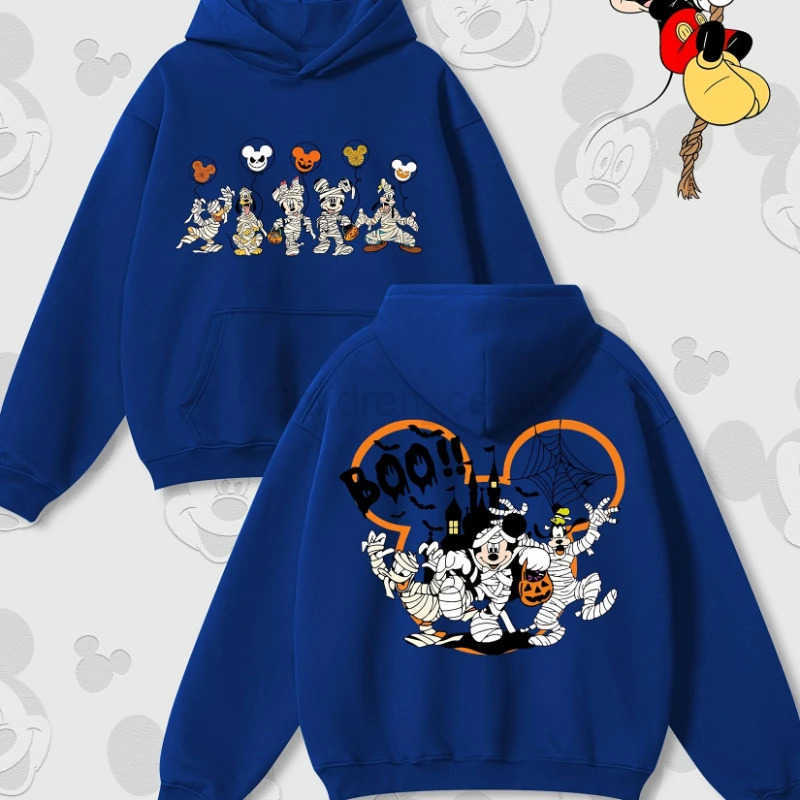 Disney Mickey and Minnie Donald Duck Goofy Pluto and Figaro Hoodies Men and Women Loose Autumn and Winter Jumper Sweater H251014 - view 4