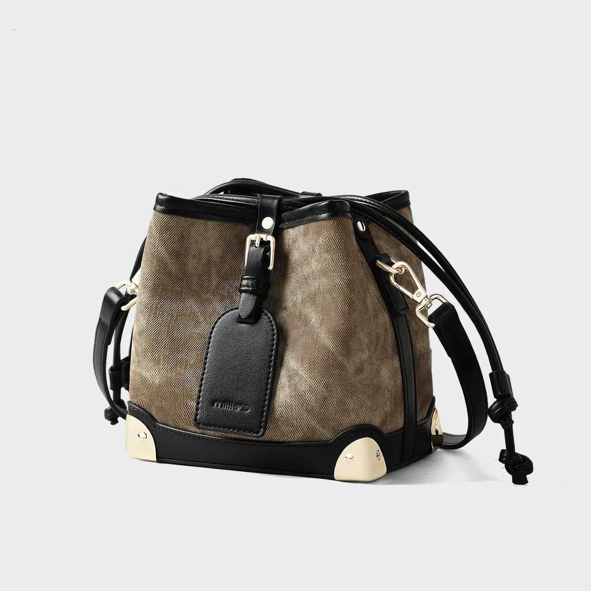 2025 Wens Genuine Leather Crossbody Bag Elegant Bucket Purse Luxury Shoder Bag for Wen Fiable Summer Cluh D251014