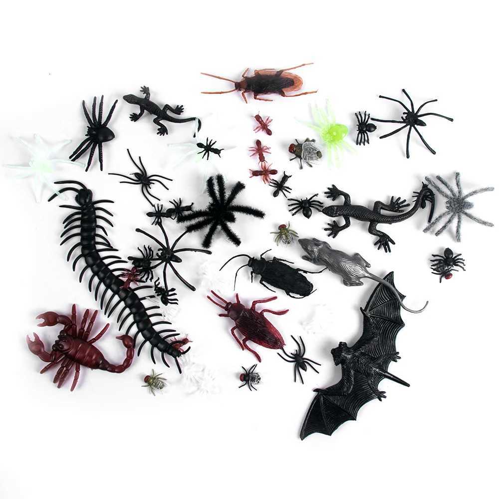 Restic Plastic Fake Bug Trick Toys Insects Halloween Prank Toy Cockroaches Spiders Worms Kids April Fools Day Prank Gifts C251014