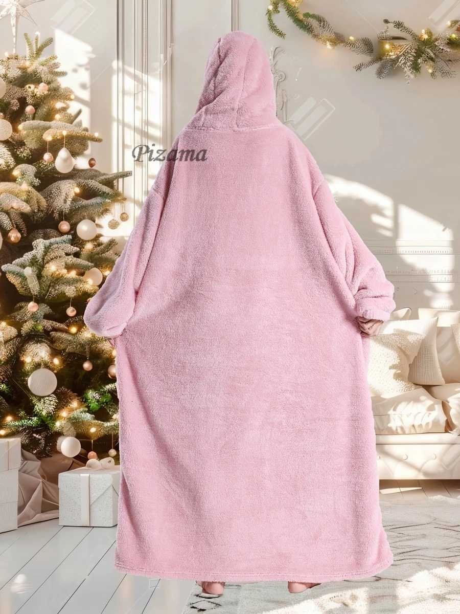 Candy Color Womens Oversized Hoodies Plus Size Womens Hoodie Womens Plus Size Clothing Winter Warm Wearable Tv Blankets Sherpa Y251013