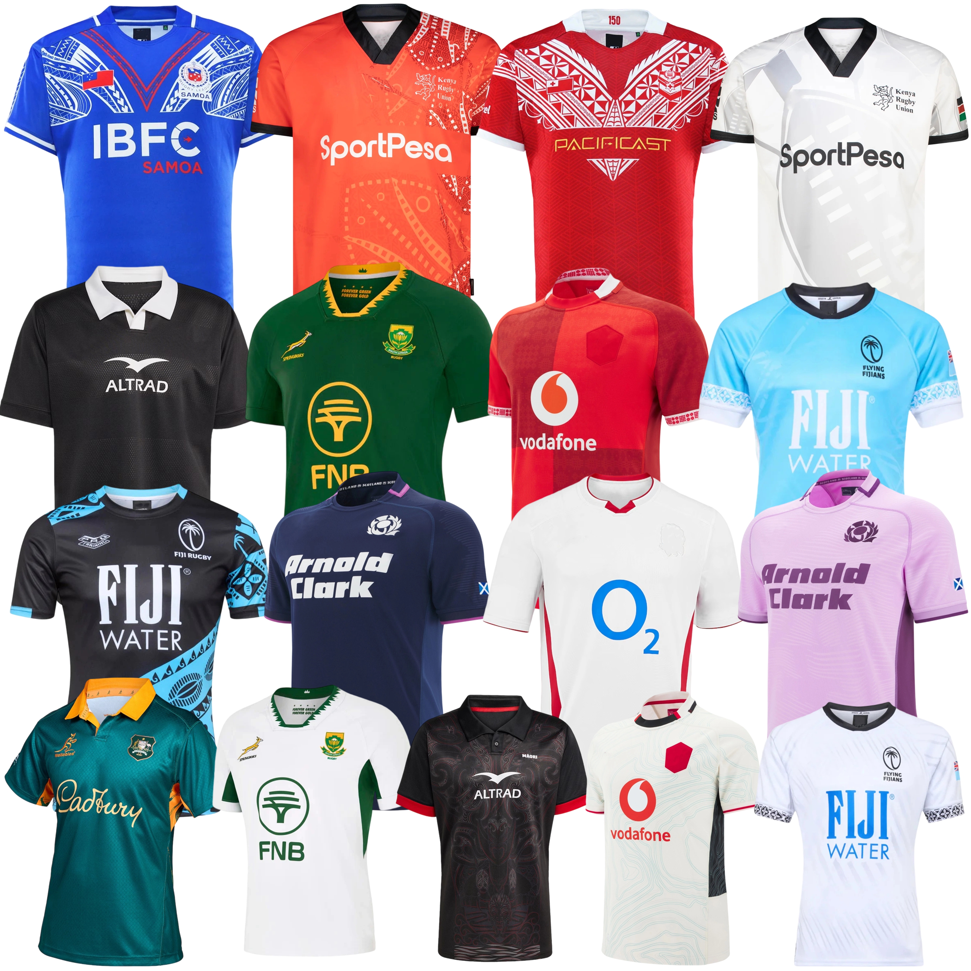 2026 Scotland FIJI Welsh national team rugby jersey 26 27 Toa Samoa Tonga NZ Australia home away waleAs Kenya 7s rugby shirt size S-5XL