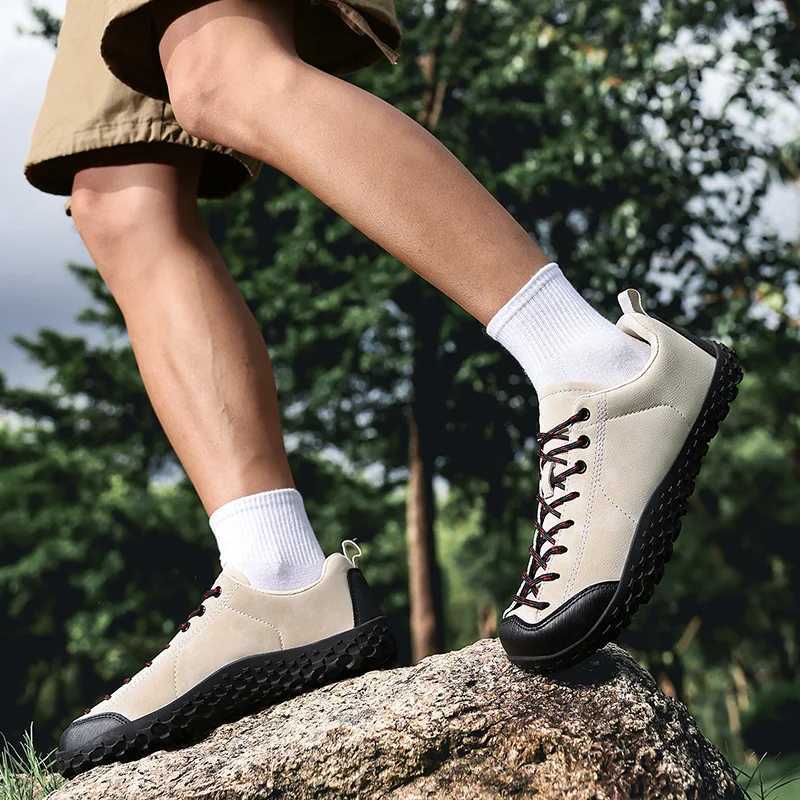 Hot SaLE Trekking Sneakers Men Women Hiking Shoes Plus Size 36-48 Widen Walking Sneakers Anti-Slip Outdoor Climbing Shoes C251014