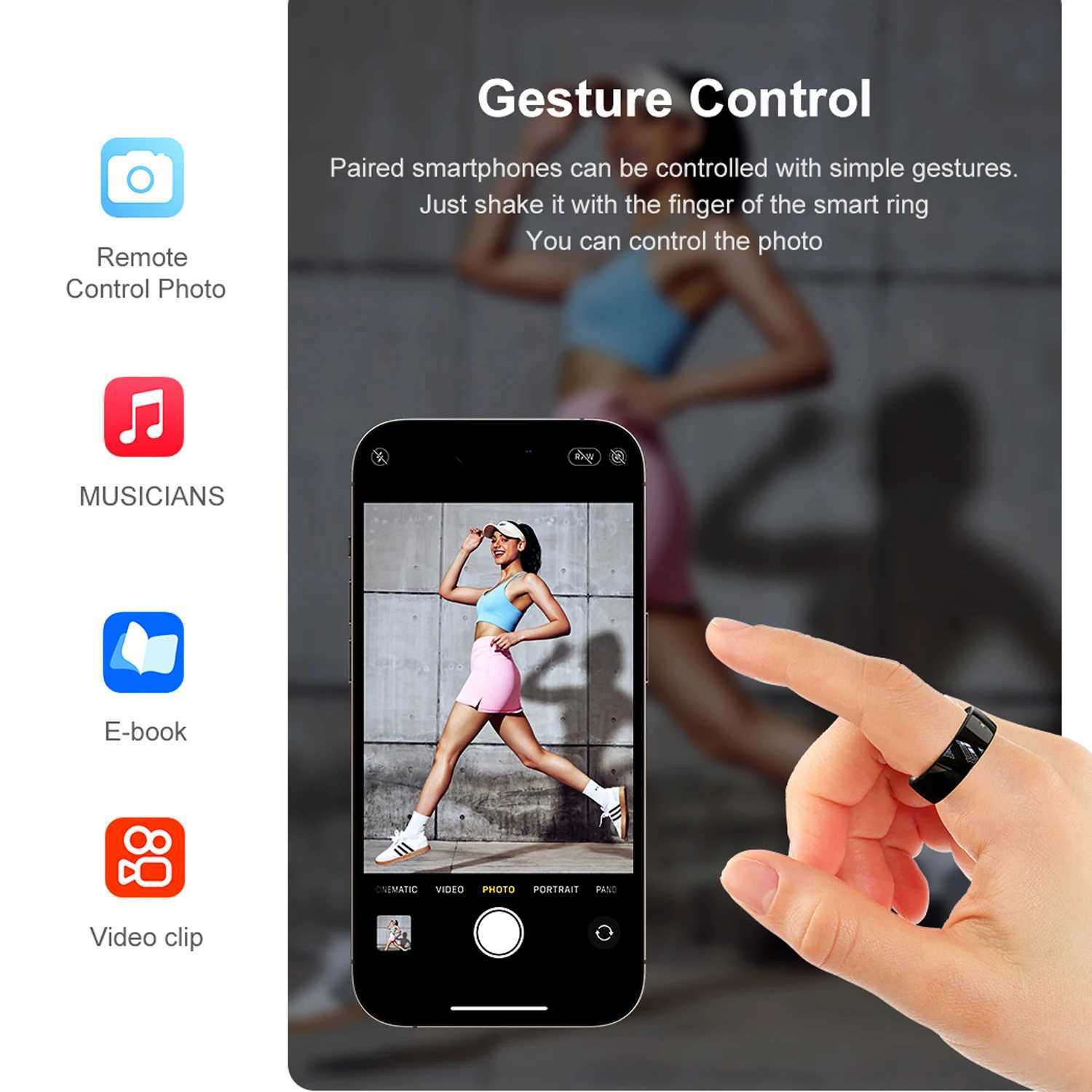 New R05 Smart Ring with Charging Case 5ATM Waterproof NFC Function Health Rate Monitor Sports Fitness Tracker Finger Ring Y251014