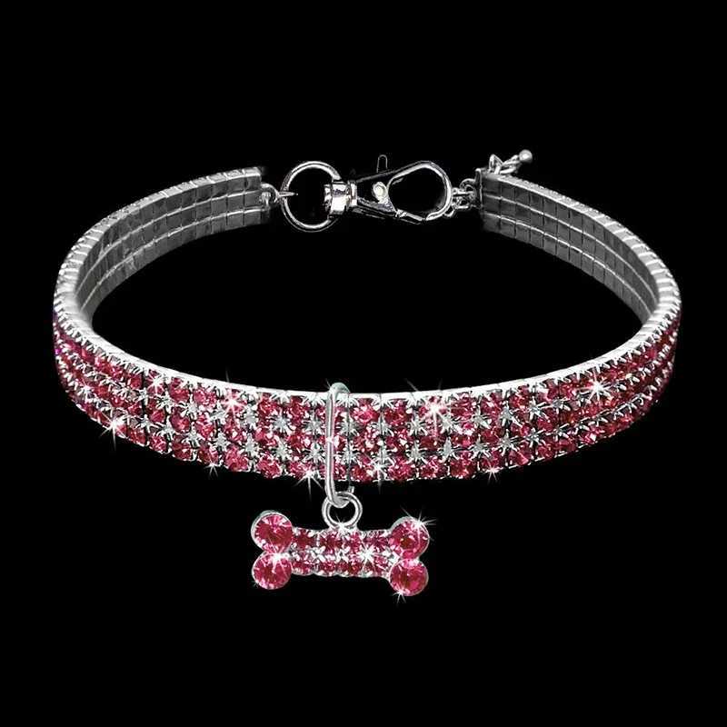 Exquisite Collars For Small Dogs Wedding Diamond Girl Dog Collars Crystal Rhinestone Pet Necklace For Dogs Yorkshire Terrier 05E D251014 - view 3