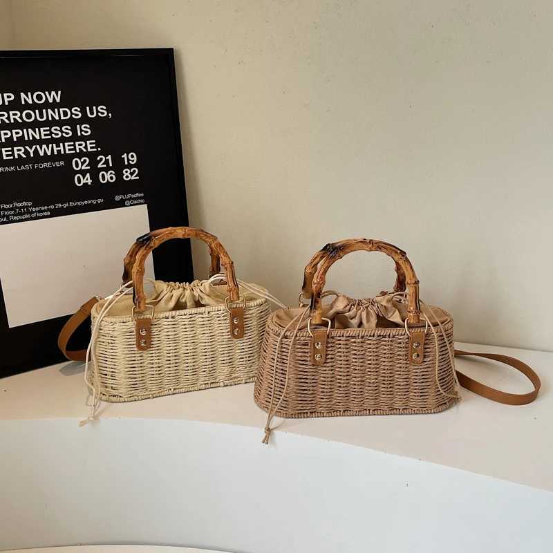 Fabric Solid Color Shoulder Bags String Exquisite High Beauty Ladies Bags on Sale 2025 Brand Summer Beach Womens HandbagsT2511112